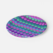 Kleurrijk Meerkleurig Zeemeermin Verjaardagsfeestj Papieren Bordje (Gekanteld)