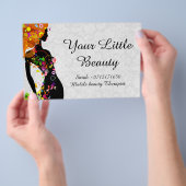 Kleurrijk meisje flyer (Hand)