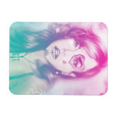 Kleurrijk meisje uit het harteloog Foto Magnet - R Magneet (Horizontaal)