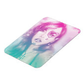 Kleurrijk meisje uit het harteloog Foto Magnet - R Magneet (Linkerzijde)