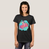 Kleurrijk meisje & vis t-shirt (Voorkant volledig)