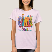 Kleurrijk Meisjes Graffiti Kunst Grafische T-Shirt