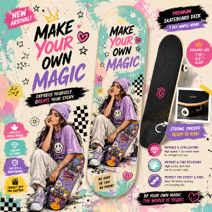 Kleurrijk Meisjes Skateboard Design   Lieve Straat