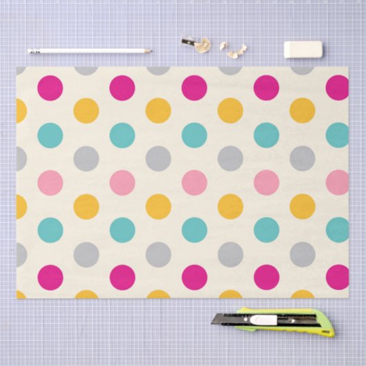 Kleurrijk meisjespoka Pit Patroonpapier Tissuepapier (Craft)