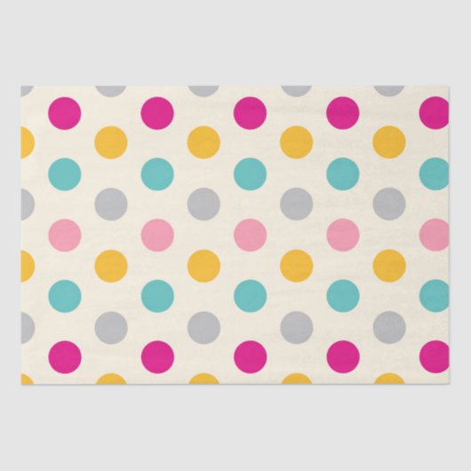 Kleurrijk meisjespoka Pit Patroonpapier Tissuepapier (Voorkant)