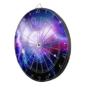 Kleurrijk melkwegstelsel dartbord (Voorkant Rechts)
