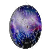 Kleurrijk melkwegstelsel dartbord (Voorkant Links)