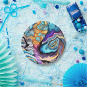 kleurrijk mengsel papieren bordje (Feest)