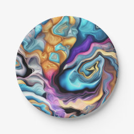 kleurrijk mengsel papieren bordje