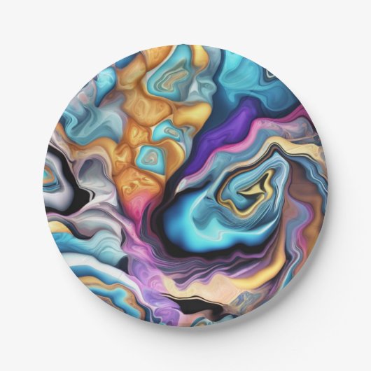 kleurrijk mengsel papieren bordje (Voorkant)