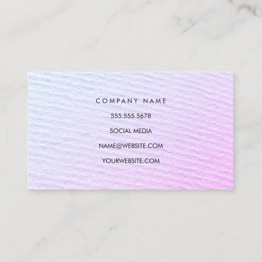 Kleurrijk mengsel/papierstructuur visitekaartje (Achterkant)