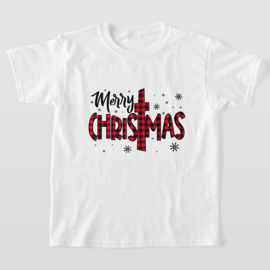 Kleurrijk Merry Christmas Typography Design T-shirt (Laagn)