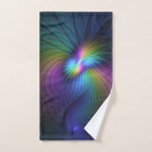 Kleurrijk met blauwe, moderne Abstracte fractale k Bad Handdoek (Handdoek)