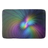 Kleurrijk met blauwe, moderne Abstracte fractale k Badmat (Voorkant)