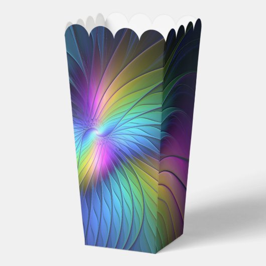 Kleurrijk met blauwe, moderne Abstracte fractale k Bedankdoosjes (Voorkant)