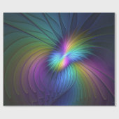 Kleurrijk met blauwe, moderne Abstracte fractale k Cadeaupapier (Vlak)