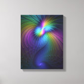 Kleurrijk met blauwe, moderne Abstracte fractale k Canvas Afdruk (Voorkant)