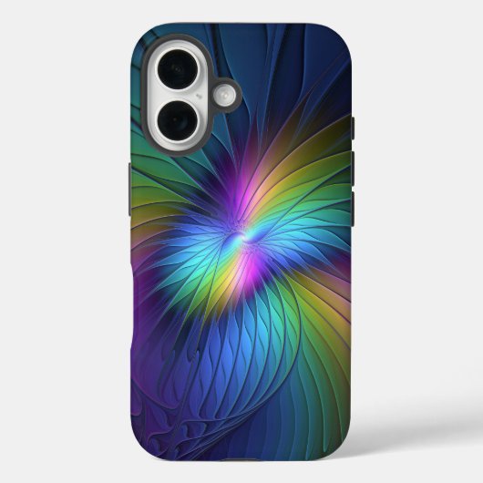 Kleurrijk met blauwe, moderne Abstracte fractale k Case-Mate iPhone Case (Achterkant)