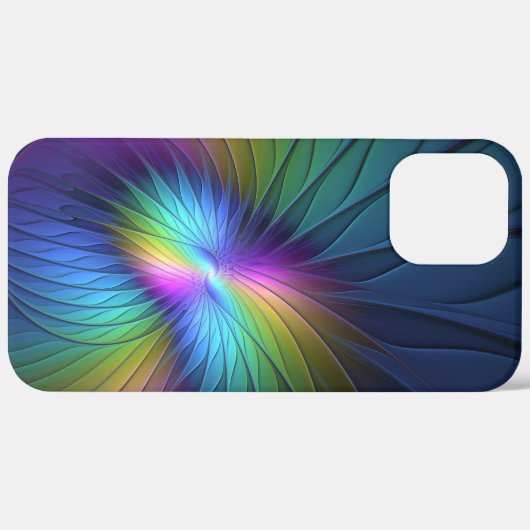 Kleurrijk met blauwe, moderne Abstracte fractale k Case-Mate iPhone Case (Achterkant (horizontaal))