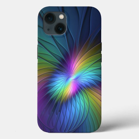 Kleurrijk met blauwe, moderne Abstracte fractale k Case-Mate iPhone Case (Achterkant)