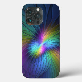 Kleurrijk met blauwe, moderne Abstracte fractale k Case-Mate iPhone Case