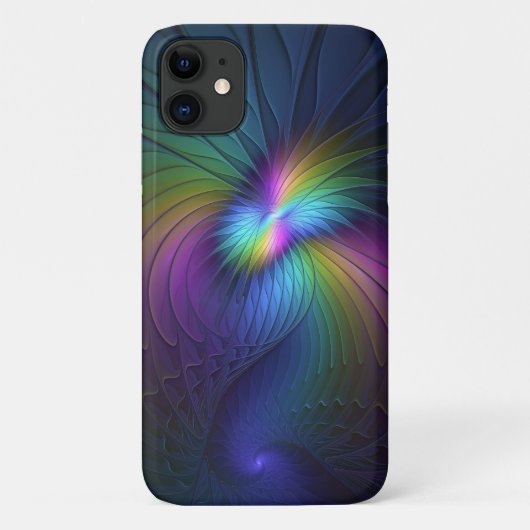 Kleurrijk met blauwe, moderne Abstracte fractale k Case-Mate iPhone Case (Achterkant)