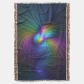 Kleurrijk met blauwe, moderne Abstracte fractale k Deken (Voorkant Verticaal)