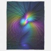Kleurrijk met blauwe, moderne Abstracte fractale k Fleece Deken (Voorkant)