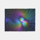 Kleurrijk met blauwe, moderne Abstracte fractale k Fleece Deken (Voorkant (Horizontaal))