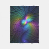Kleurrijk met blauwe, moderne Abstracte fractale k Fleece Deken (Voorkant)