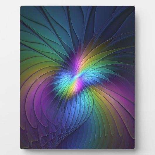 Kleurrijk met blauwe, moderne Abstracte fractale k Fotoplaat (Voorkant)
