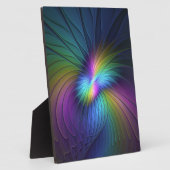 Kleurrijk met blauwe, moderne Abstracte fractale k Fotoplaat (Zijkant)