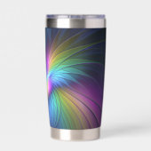 Kleurrijk met blauwe, moderne Abstracte fractale k Geïsoleerde Drinkbeker (Achterkant)