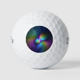 Kleurrijk met blauwe, moderne Abstracte fractale k Golfballen