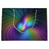 Kleurrijk met blauwe, moderne Abstracte fractale k Groot Cadeauzakje (Voorkant)