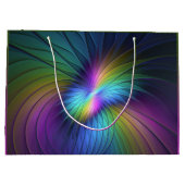 Kleurrijk met blauwe, moderne Abstracte fractale k Groot Cadeauzakje (Achterkant)