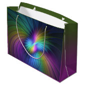 Kleurrijk met blauwe, moderne Abstracte fractale k Groot Cadeauzakje (Achterkant Gekanteld)