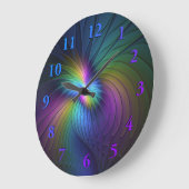 Kleurrijk met blauwe, moderne Abstracte fractale k Grote Klok (Hoek)