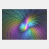 Kleurrijk met blauwe, moderne Abstracte fractale k Inpakpapier Vel (Voorkant)