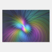 Kleurrijk met blauwe, moderne Abstracte fractale k Inpakpapier Vel (Voorkant 3)