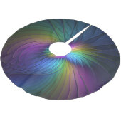 Kleurrijk met blauwe, moderne Abstracte fractale k Kerstboom Rok (Gekanteld)