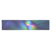 Kleurrijk met blauwe, moderne Abstracte fractale k Korte Tafelloper (Horizontaal)