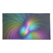 Kleurrijk met blauwe, moderne Abstracte fractale k Kussensloop (Achterkant)