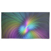 Kleurrijk met blauwe, moderne Abstracte fractale k Kussensloop (Voorkant)