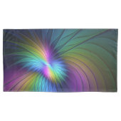 Kleurrijk met blauwe, moderne Abstracte fractale k Kussensloop (Voorkant-Links)