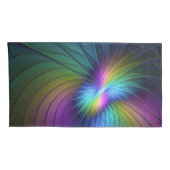 Kleurrijk met blauwe, moderne Abstracte fractale k Kussensloop (Achterkant-Rechts)