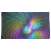 Kleurrijk met blauwe, moderne Abstracte fractale k Kussensloop (Voorkant-Rechts)