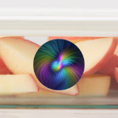 Kleurrijk met blauwe, moderne Abstracte fractale k Labels (Aangebracht)