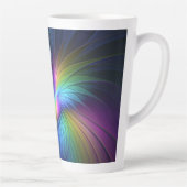 Kleurrijk met blauwe, moderne Abstracte fractale k Latte Mok (Rechts)