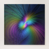 Kleurrijk met blauwe, moderne Abstracte fractale k Legpuzzel (Verticaal)